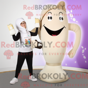 Beige Bottle Of Milk maskot...