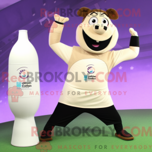 Beige Flasche Milch...