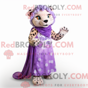 Máscara de leopardo lavanda...
