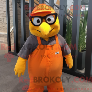 Mascotte de Pigeon Orange...