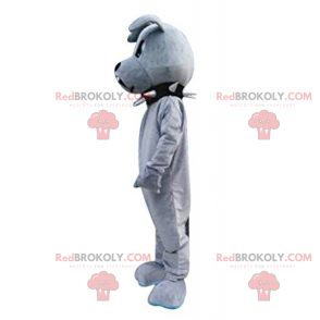 Bulldog mascotte met zwarte kraag - Redbrokoly.com