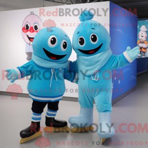 Cyan Pair Of Ice Skates...