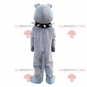 Mascotte de bulldog avec collier noir - Redbrokoly.com