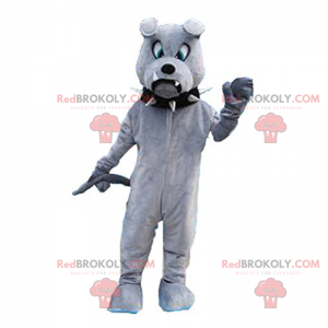 Mascote Bulldog com colarinho preto - Redbrokoly.com