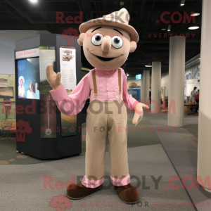 Tan Pink mascot costume...
