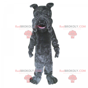 Svart bulldog maskot - Redbrokoly.com