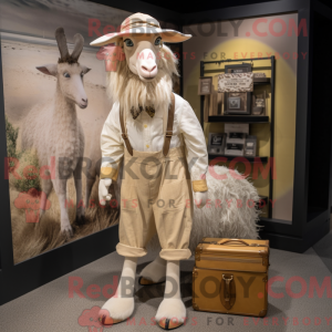 Beige Boer geit maskot...