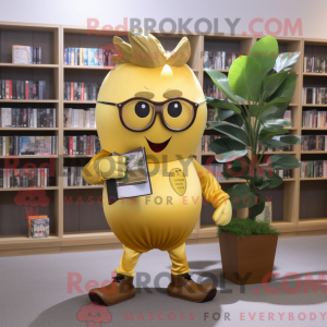 Gold Beet maskot-draktfigur...