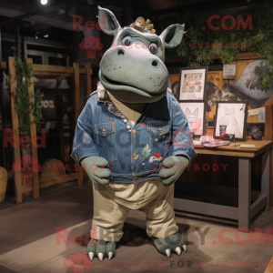 Olive Rhinoceros mascotte...