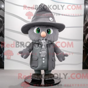 Gray Leprechaun Hat mascot...