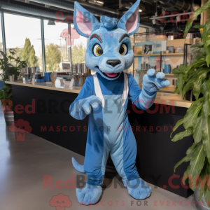 Blue Chupacabra mascot...