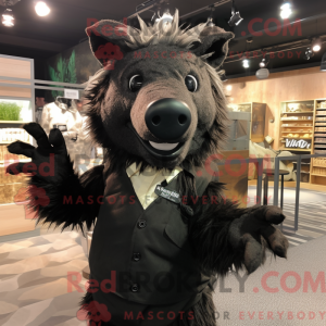 Black Wild Boar mascot...