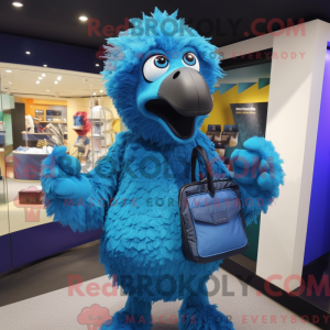 Personaggio mascotte blu...