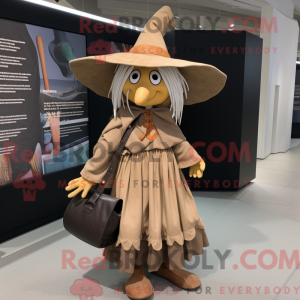 Tan Witch mascot costume...