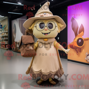 Tan Witch maskot kostume...