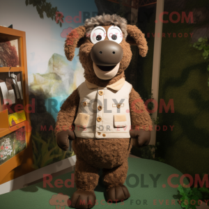 Brown Sheep mascot costume...