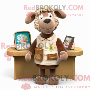 Brown Sheep mascot costume...