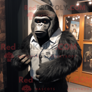 Gorilla-maskotkostyme kledd...