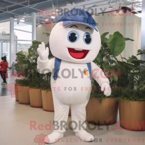 White Tomato mascot costume...