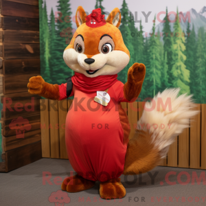Red Squirrel mascot costume...