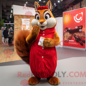 Red Squirrel mascot costume...