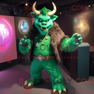 Green Minotaur mascot...