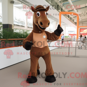 Brun Mare maskot kostume...