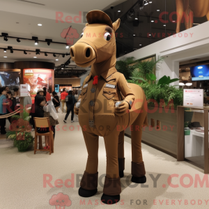 Brun Mare maskot kostume...