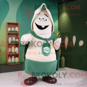 Waldgrüne Flasche Milch...