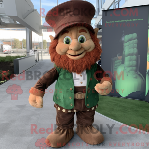 Brun Leprechaun maskot...