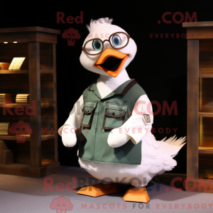 White Geese mascot costume...