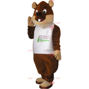 Bibermaskottchen mit großen Augen - Redbrokoly.com