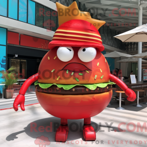 Red Hamburger mascot...