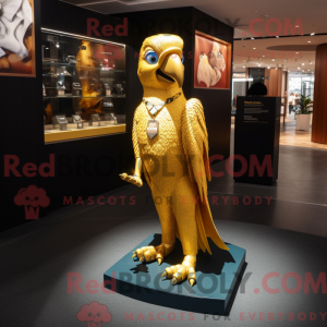 Gold Parrot maskot drakt...