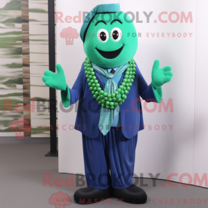 Blue Green Bean mascot...
