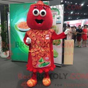 Red Pad Thai mascot costume...