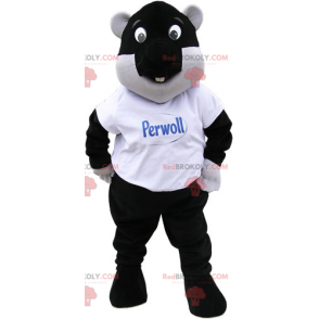 Mascotte zwarte bever - Redbrokoly.com
