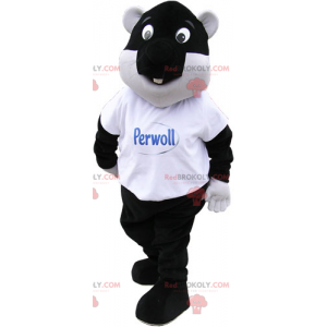 Mascotte zwarte bever - Redbrokoly.com