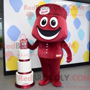 Maroon Wedding Cake mascot...