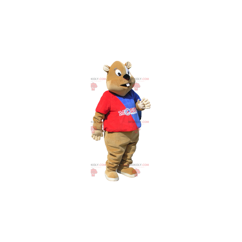 Mascotte de castor supporteur - Redbrokoly.com