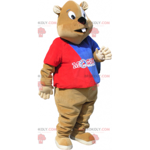 Beaver mascotte supporter - Redbrokoly.com