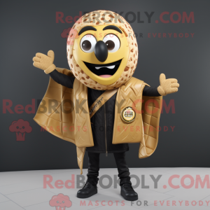 Guld Falafel maskot kostume...