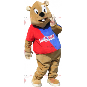 Beaver mascotte supporter - Redbrokoly.com
