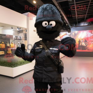 Sort Para Commando maskot...