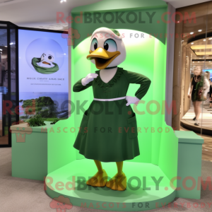 Olive Swan maskot kostume...