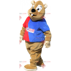 Mascotte de castor supporteur - Redbrokoly.com