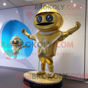 Guld Gyro maskot kostume...