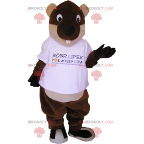 Biber Maskottchen runde Augen - Redbrokoly.com