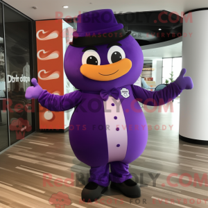 Lilla Donut maskot kostume...