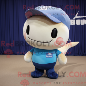 Beige Blue Whale mascot...